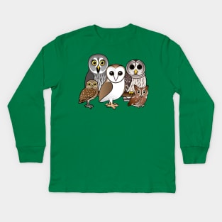 Birdorable Owl Fan Kids Long Sleeve T-Shirt